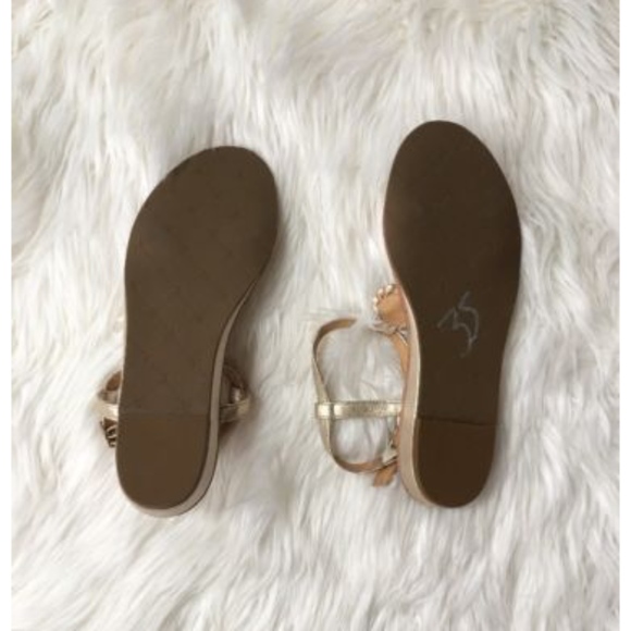 New Jack Rogers Eve Gold Metallic Sandal Sz 9 - Picture 3 of 8